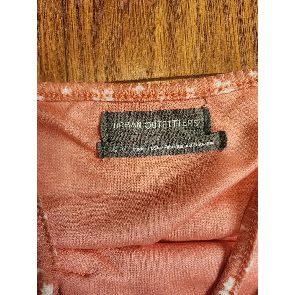 Urban Outfitters Pink Floral Ribbed Mini Cami Dress Empire Waist Small - Picture 3 of 5